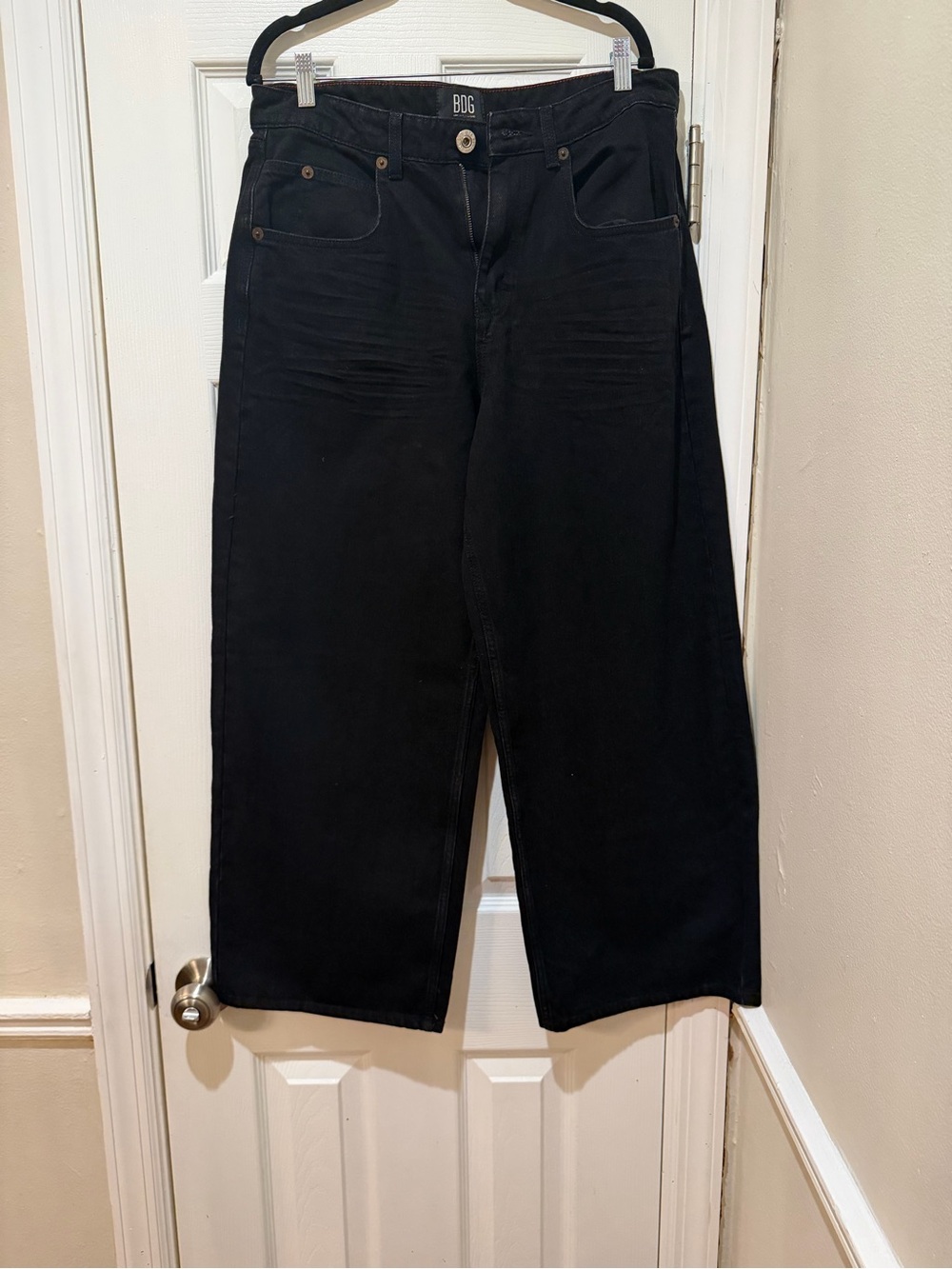 BDG Women's Black Relaxed Wide Leg Jeans